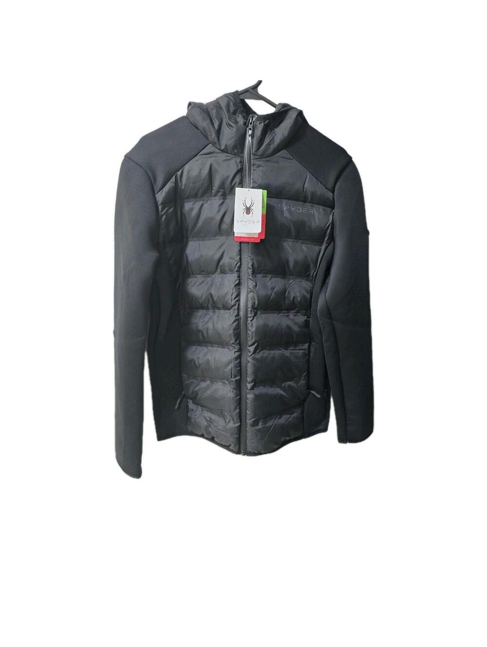 Spyder Mens Wind Resistant Hybrid Jacket Black Size Small NWT OMSP327